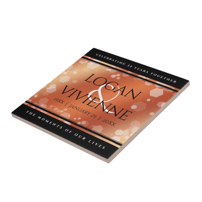 Elegantes 8. 32. Geburtstag der Bronze Fliese (Seite)