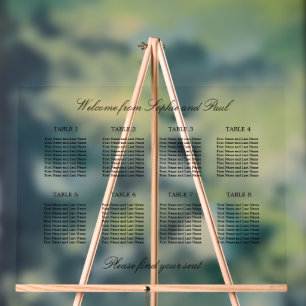 Elegantes 8 Tafelzeichen Akryllisches Zeichen Acrylschild