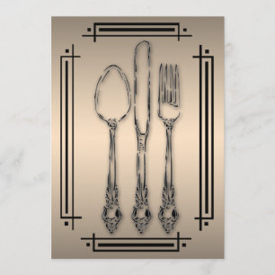 Elegantes Abendessen-Party Einladung