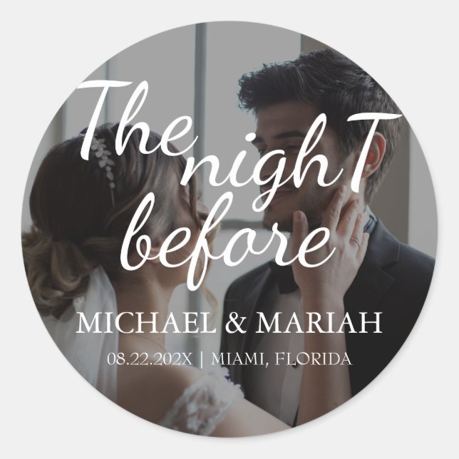 Elegantes Abendessen vor der Probe Foto Runder Aufkleber (Vorderseite)