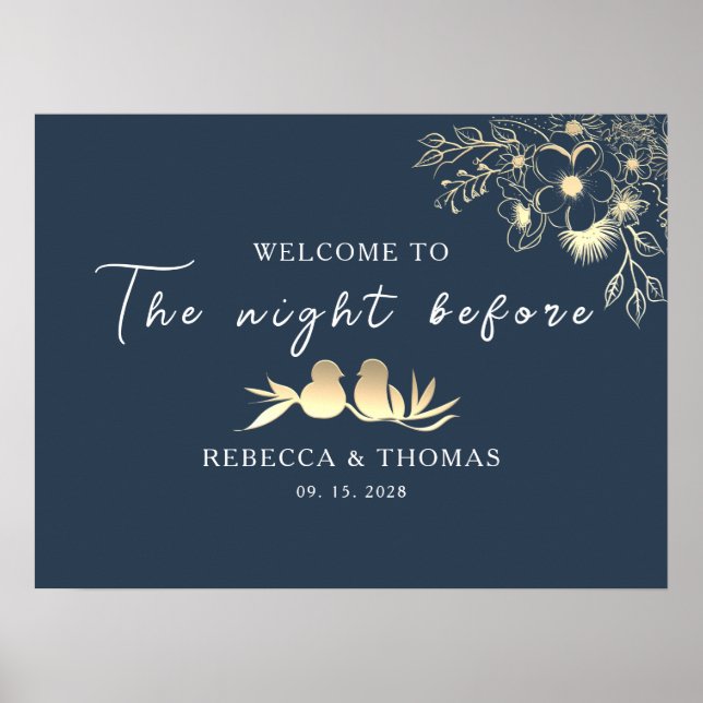 Elegantes Abendessen vor der Probe Poster (Vorne)