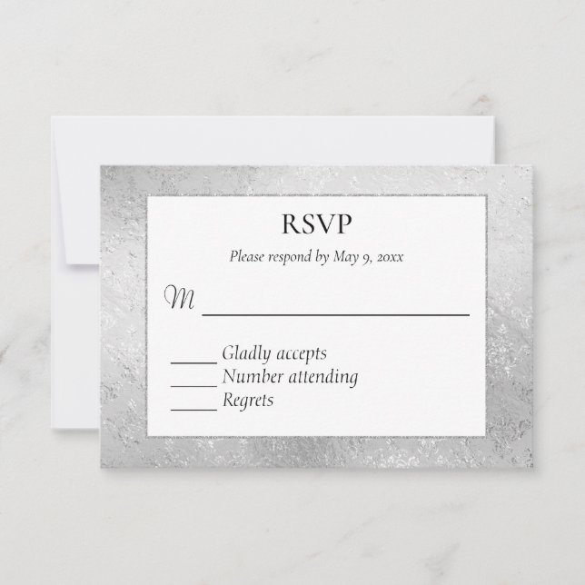 Elegantes, aber einfaches Gay Wedding Rsvp (Vorderseite)