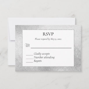 Elegantes, aber einfaches Gay Wedding Rsvp Karte
