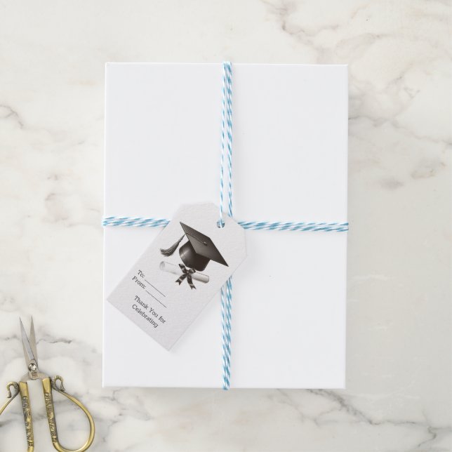 Elegantes Abschlussgeschenk-Tag Geschenkanhänger (Mit Garn)