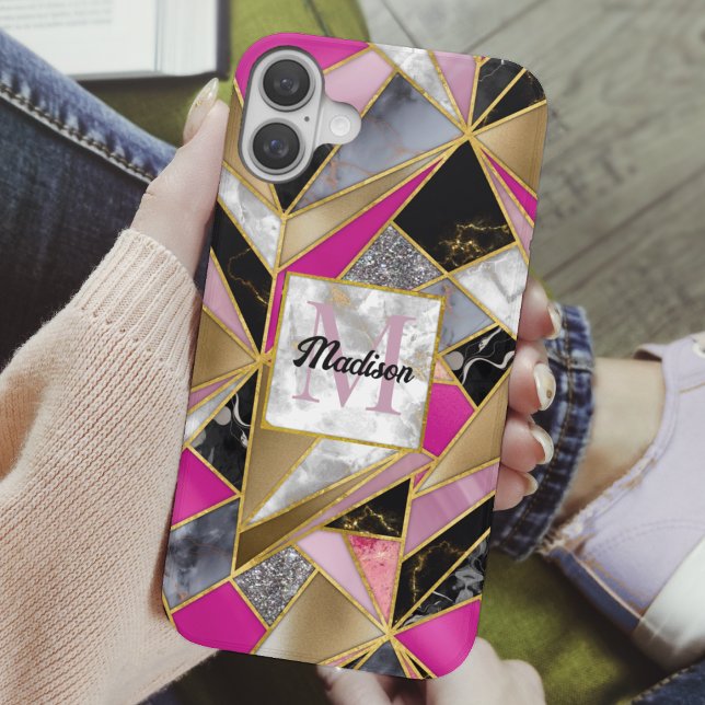 Elegantes abstrakt rosa, geometrisch Case-Mate iPhone hülle (Von Creator hochgeladen)