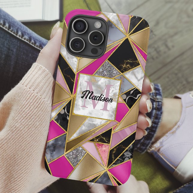 Elegantes abstrakt rosa, geometrisch Case-Mate iPhone hülle (Von Creator hochgeladen)