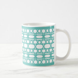 Elegantes Abstraktes Aquamarines Muster Kaffeetasse
