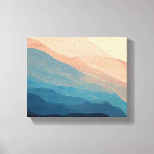 Elegantes Abstraktes Aquarellbad Leinwanddruck (Vorderseite)