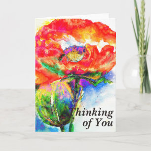 Elegantes abstraktes Blumengemälde Karte