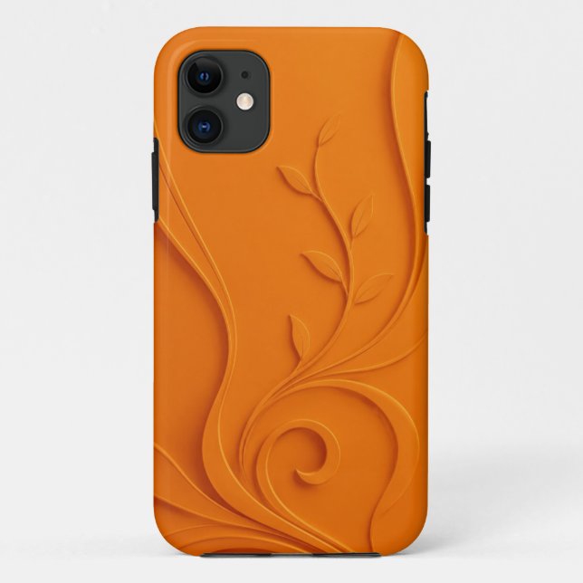 Elegantes abstraktes Blumenmuster Case-Mate iPhone Hülle (Rückseite)