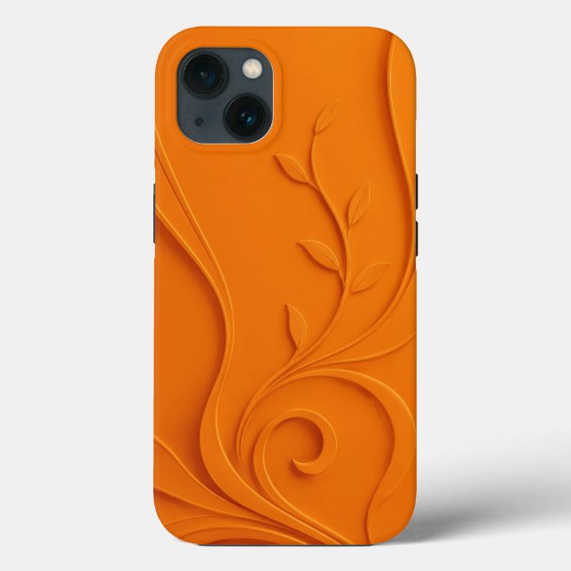 Elegantes abstraktes Blumenmuster Case-Mate iPhone Hülle (Rückseite)