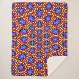 Elegantes Abstraktes Blumenmuster Sherpadecke