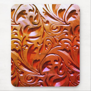 Elegantes abstraktes braunes Aussehen von geschnit Mousepad