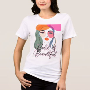Elegantes Abstraktes Frauenportrait Tri-Blend Shirt