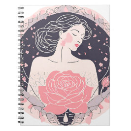 Elegantes abstraktes friedlich-rosa Notebook Notizblock