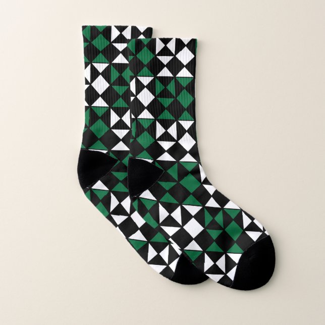 Elegantes Abstraktes geometrisches Muster Socken (Paar)