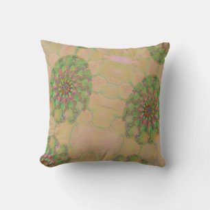 Elegantes Abstraktes Kunstmuster verblasst grün Kissen