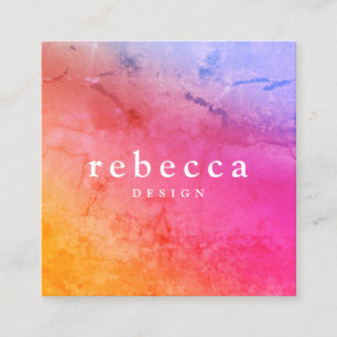 Elegantes, abstraktes, lebhaftes Grafikdesign Quadratische Visitenkarte