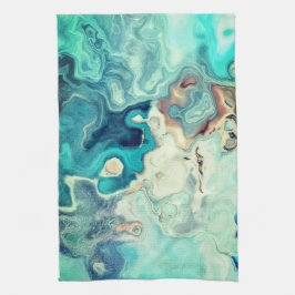 Elegantes Abstraktes Marbel ombre Geschirrtuch