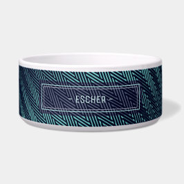 Elegantes Abstraktes Monogramm für Aquamarine Stre Napf