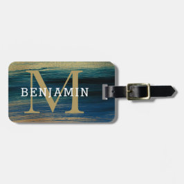 Elegantes Abstraktes Monogramm von Goldmedaillen u Gepäckanhänger