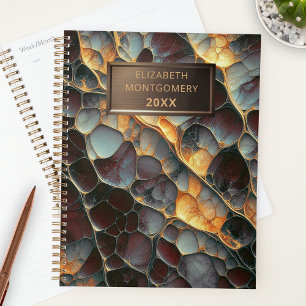 Elegantes Abstraktes Mosaik mit feinem Bronze-Namp Planer