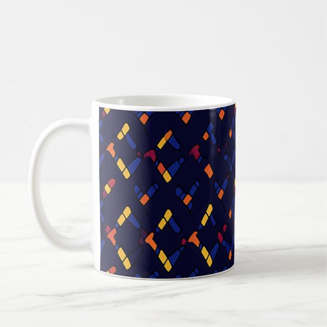 Elegantes Abstraktes Muster Kaffeetasse (Links)