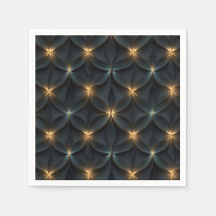 Elegantes Abstraktes Muster mit goldenem Glühlicht Serviette