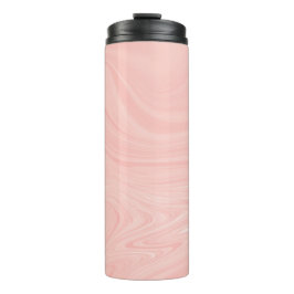 Elegantes Abstraktes Orange Liquid Marble Artwork  Thermosbecher