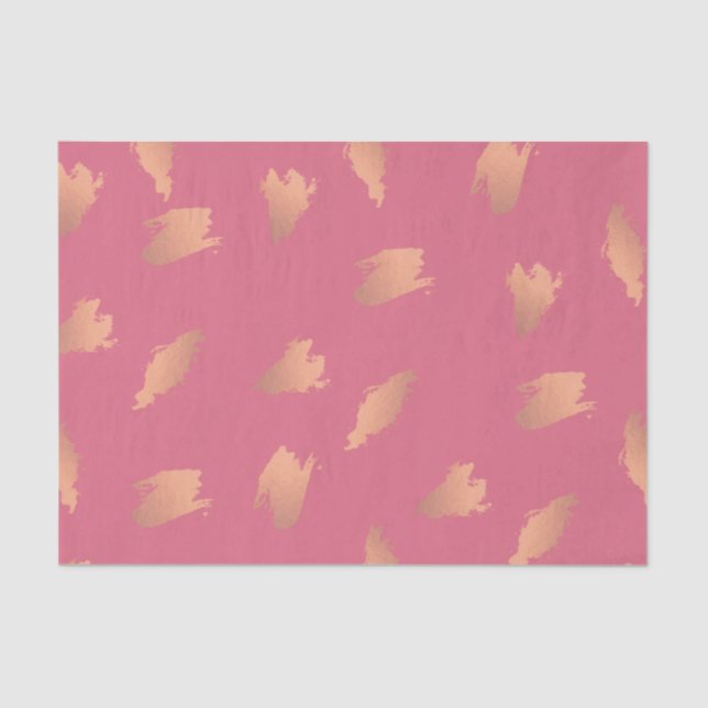 Elegantes, abstraktes Pinselmuster der Rose Seidenpapier (Vorderseite)