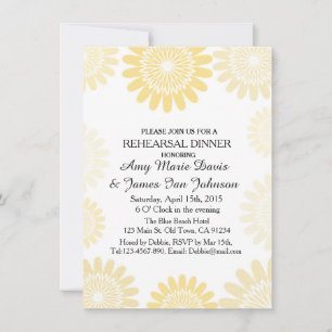 Elegantes, abstraktes Probe mit Blumen für 4 Perso Einladung