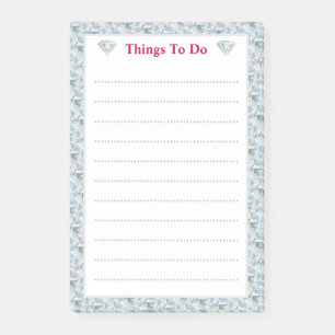 Elegantes, abstraktes Rautenmuster Post-it Klebezettel