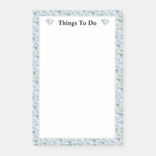 Elegantes, abstraktes Rautenmuster Post-it Klebezettel