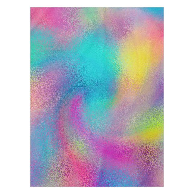Elegantes Abstraktes Regenbogen-Glitzer Tischdecke (Vorderseite)