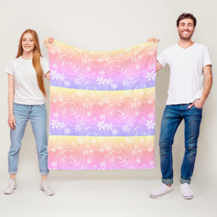 Elegantes abstraktes Regenbogenmuster Fleecedecke
