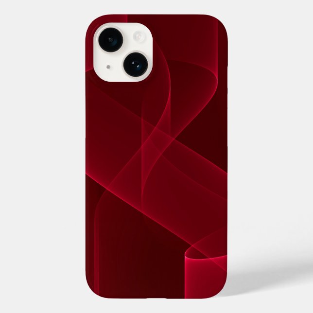 Elegantes Abstraktes Rotes Band Case-Mate iPhone Hülle (Rückseite)
