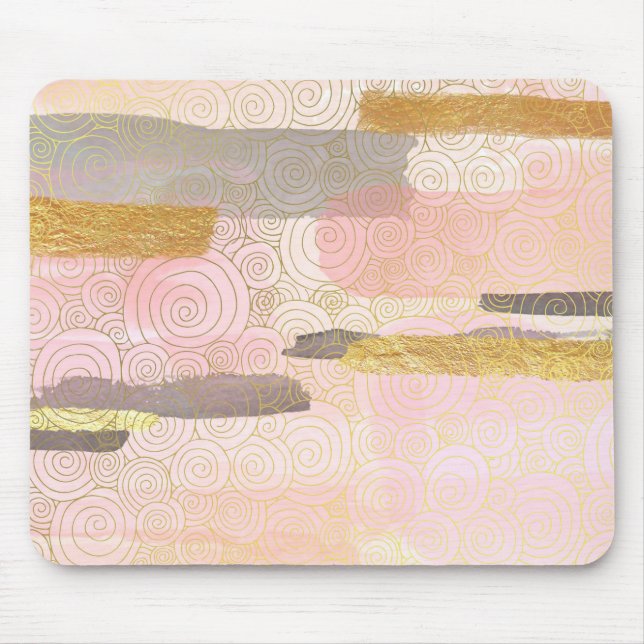 Elegantes Abstraktes Waves Artwork im japanischen  Mousepad (Vorne)