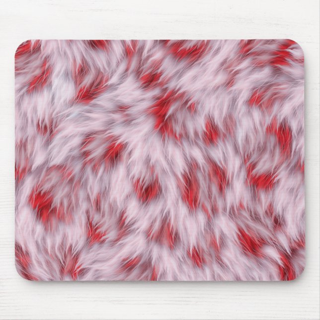 Elegantes, Abstraktes, weiche Fluffy-Fur-Muster | Mousepad (Vorne)