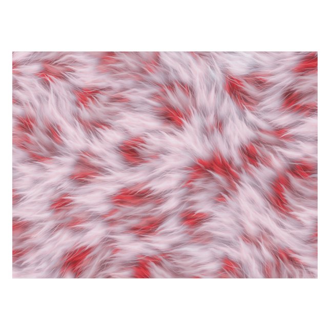 Elegantes, Abstraktes, weiche Fluffy-Fur-Muster | Tischdecke (Vorderseite (Horizontal))