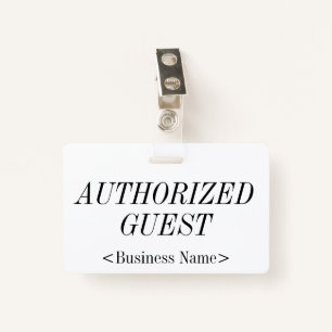 Elegantes Abzeichen "AUTHORIZED GUEST" Ausweis
