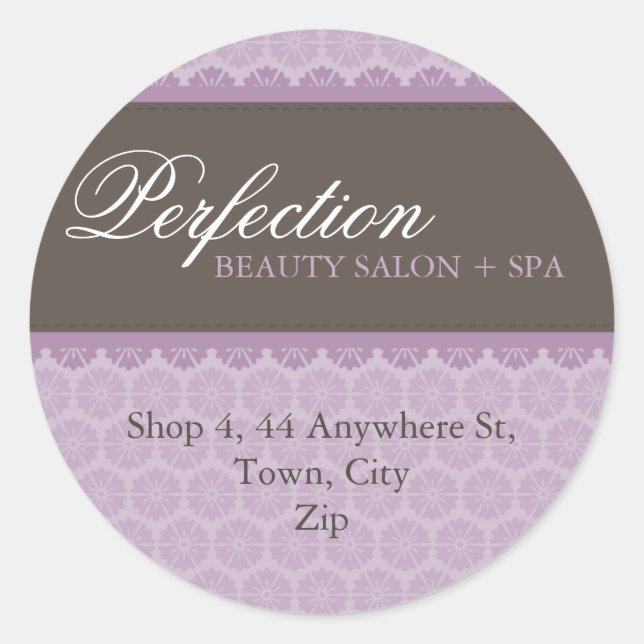 ELEGANTES ADRESSE STICKER SIEGEL: Perfektion 2A (Vorderseite)