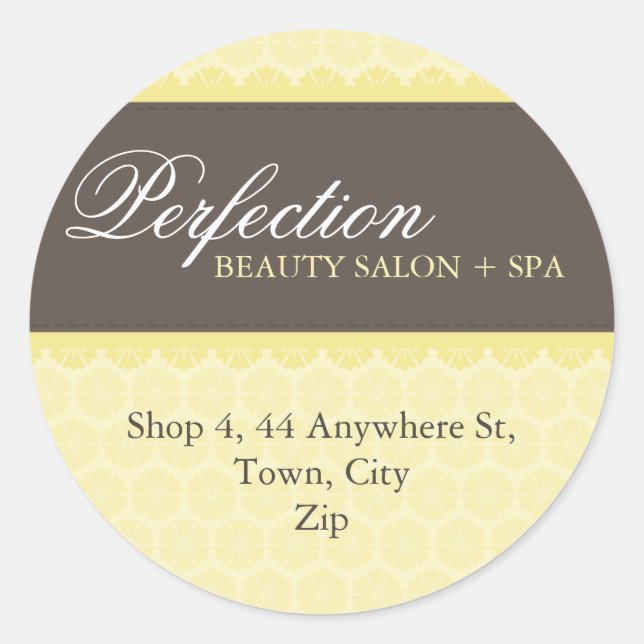 ELEGANTES ADRESSE STICKER SIEGEL: Perfektion 4A (Vorderseite)