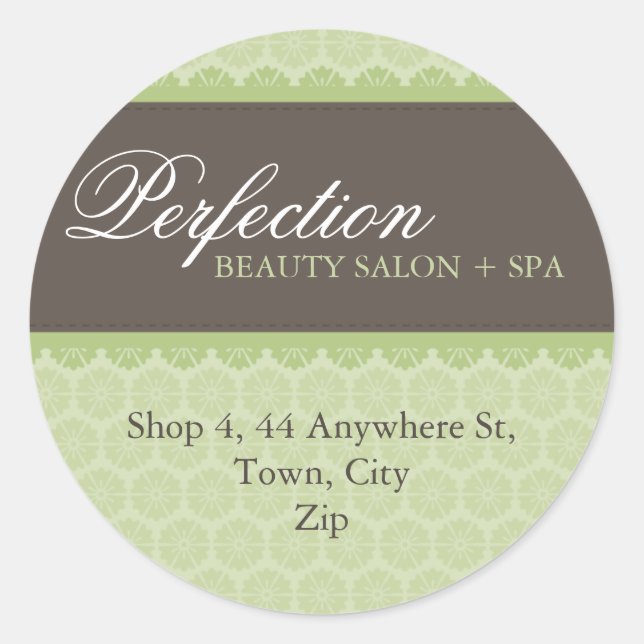 ELEGANTES ADRESSE STICKER SIEGEL: Perfektion 6A (Vorderseite)