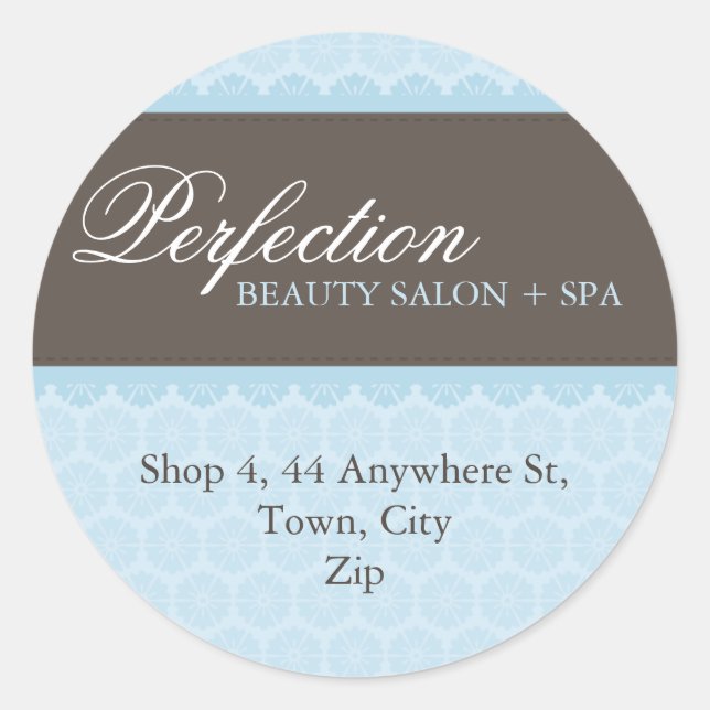 ELEGANTES ADRESSE STICKER SIEGEL: Perfektion 9A (Vorderseite)