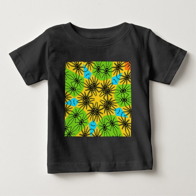 Elegantes afrikanisch Inspiriert Spider Traditiona Baby T-shirt (Vorderseite)