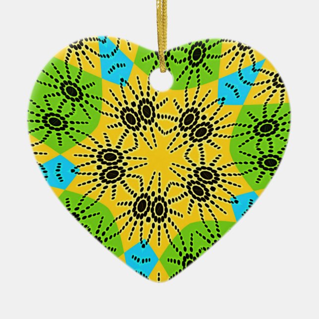 Elegantes afrikanisch Inspiriert Spider Traditiona Keramikornament (Vorne)