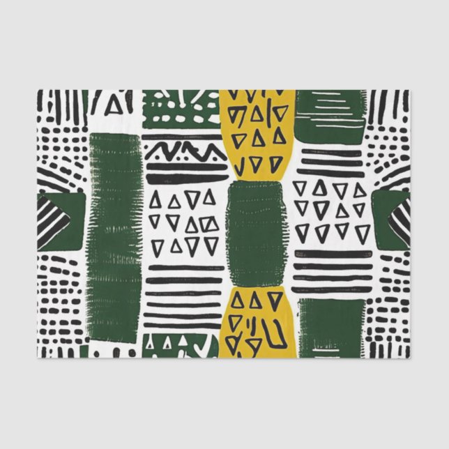 Elegantes afrikanisches Ethnisches Muster mit reic Seidenpapier (Vorderseite)