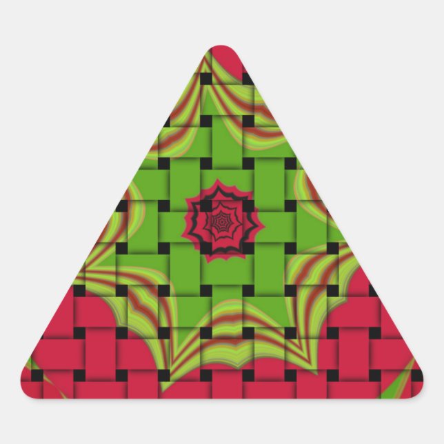 Elegantes afrikanisches liebliches Vektor-Druckmus Dreieckiger Aufkleber (Vorderseite)