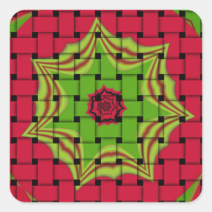 Elegantes afrikanisches liebliches Vektor-Druckmus Quadratischer Aufkleber