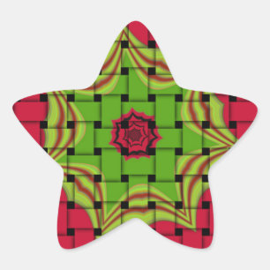 Elegantes afrikanisches liebliches Vektor-Druckmus Stern-Aufkleber